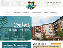 Tablet Screenshot of manoirduquartier.com